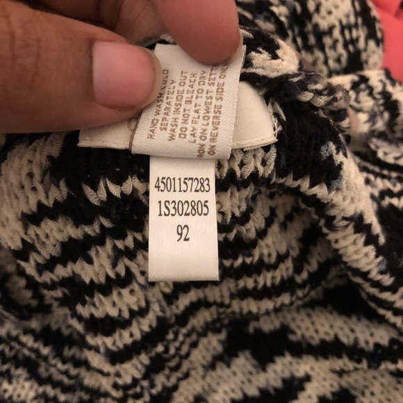 Chico’s black and white open sweater size 0 - Picture 3 of 5